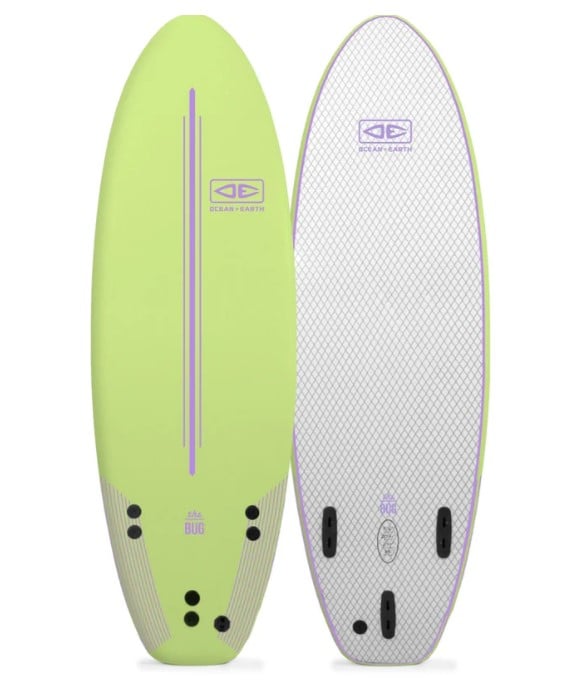Ocean & Earth 5ft 6 Bug 3 Fin Softboard - Green