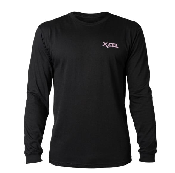 Xcel Throwback Mens Long Sleeve Tee - Black