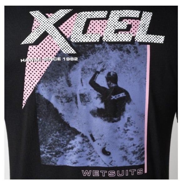 Xcel Throwback Men's Short Sleeve Tee - Black