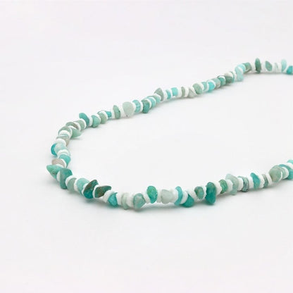 Pineapple Island Dunes Stone Bead Necklace - Pale Blue