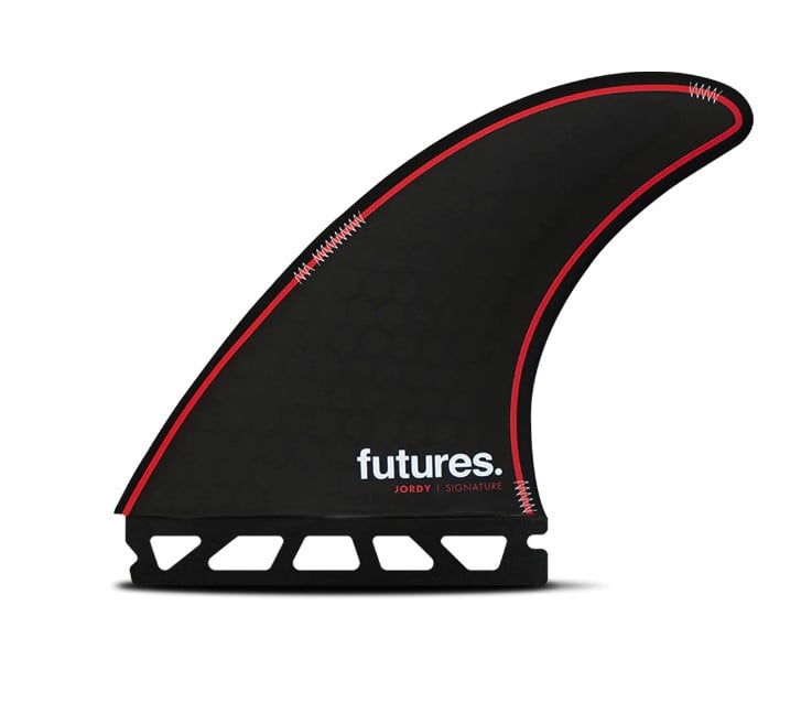 Futures Jordy Hex Large Thruster Fins - Black/Red