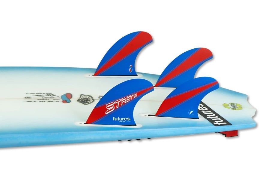 Futures Stretch Quad Medium Honeycomb Fins - Blue