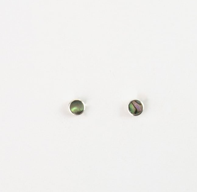 Pineapple Island Silver-Plated Stud Earrings - Silver/Green