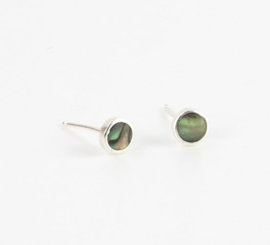 Pineapple Island Silver-Plated Stud Earrings - Silver/Green