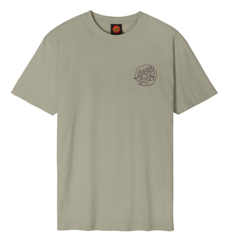 Santa Cruz Fever Dream Mono Dot Mens T-Shirt - Stone Grey