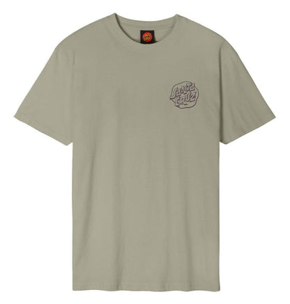 Santa Cruz Fever Dream Mono Dot Mens T-Shirt - Stone Grey