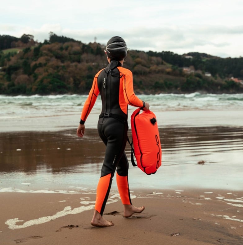 Orca Vitalis Squad Hi-Vis 2/5mm Junior Openwater Wetsuit 2025 - Orange/Black