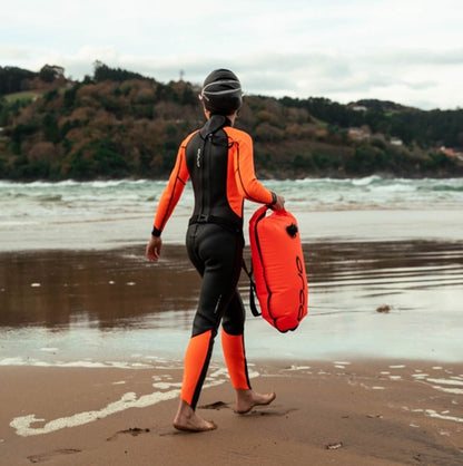Orca Vitalis Squad Hi-Vis 2/5mm Junior Openwater Wetsuit 2025 - Orange/Black