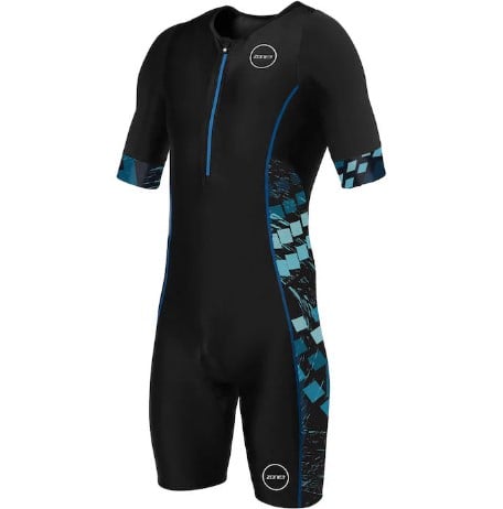 ZONE3 Activate+ Mens Short Sleeve Tri Suit - Black/Green