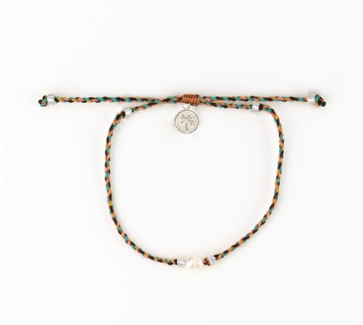 Pineapple Island Bora Freshwater Pearl Handmade Bracelet - Orange