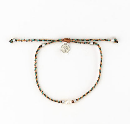 Pineapple Island Bora Freshwater Pearl Surf Anklet - Black