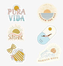 Pura Vida Rise Sticker Sheet - Multi