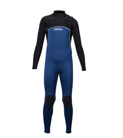 Xcel Comp 5/4mm  Kids Chest Zip Winter Wetsuit  - Navy/Black