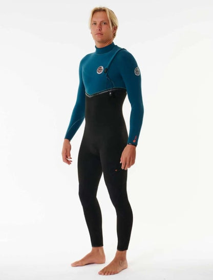 Rip Curl E-Bomb 3/2mm Men's Zip Free Summer Wetsuit 2025 - Blue/Green