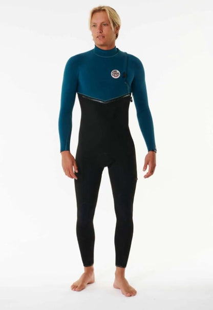 Rip Curl E-Bomb 3/2mm Men's Zip Free Summer Wetsuit 2025 - Blue/Green
