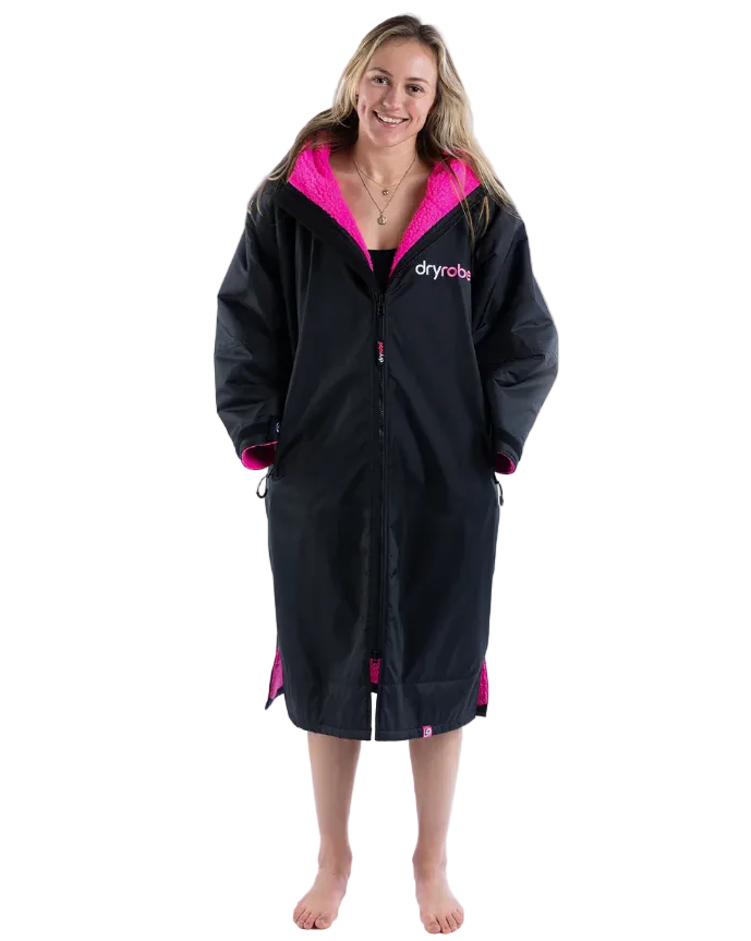 Dryrobe Advance Long Sleeve - Black / Pink