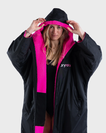 Dryrobe Advance Long Sleeve - Black / Pink