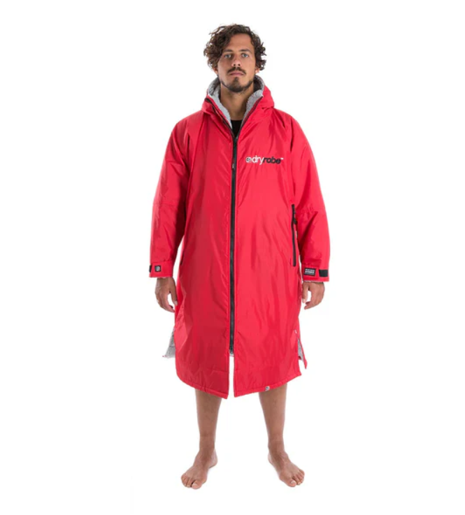 Dryrobe Advance Long Sleeve - Red / Grey