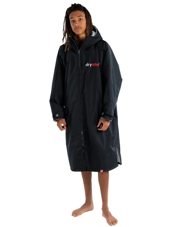 Dryrobe Advance Adult Long Sleeve Changing Robe - Black / Grey
