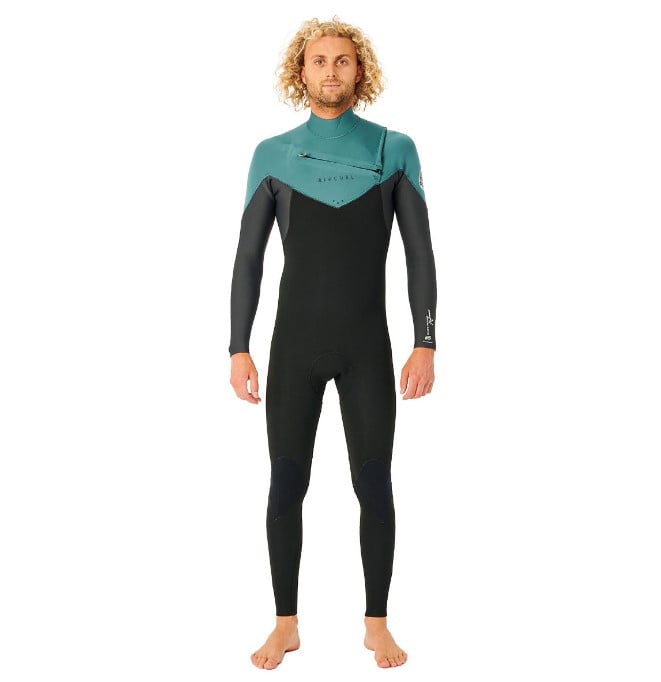 Rip Curl Dawn Patrol Performance 3/2mm Mens Chest Zip Wetsuit  - Muted Green