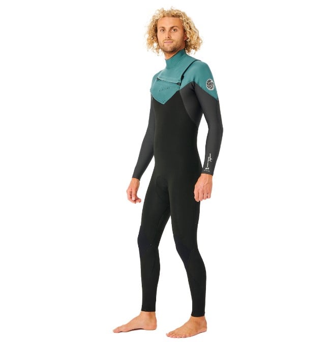 Rip Curl Dawn Patrol Performance 3/2mm Men's Chest Zip Wetsuit - Muted Green