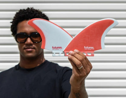 Futures Mike February Keel Fins - Red/Grey