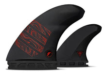 Futures Alpha 3/2 Reverse Twin Fins - Carbon/Red