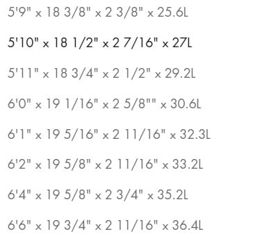 Dimensions