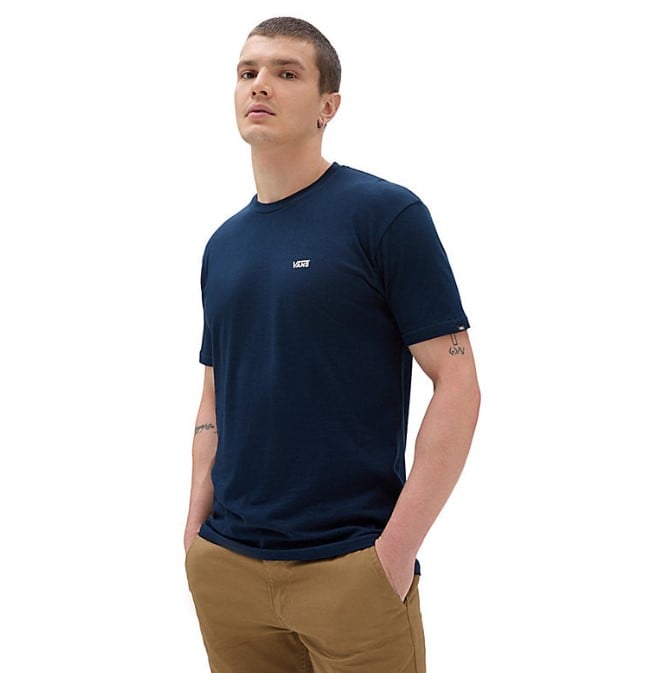 Vans Left Chest Logo Mens Tee - Navy White