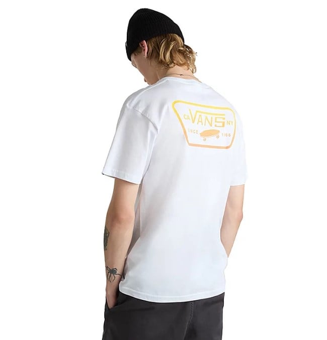 Vans Full Patch Back Unisex Tee - White/Copper Tan