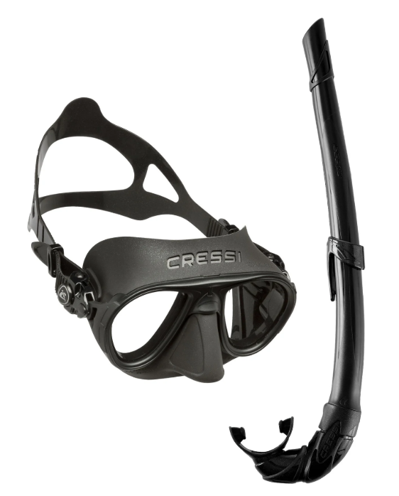Cressi Calibro + Corsica Snorkeling Combo - Black