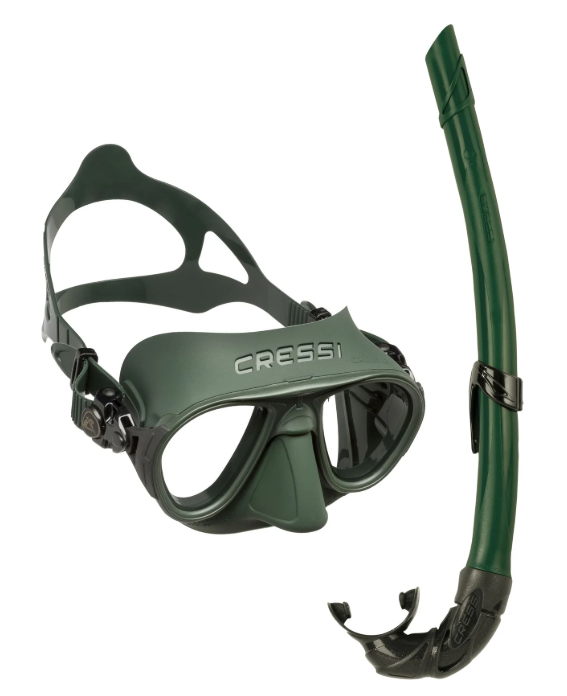 Cressi Calibro + Corsica Snorkeling Combo - Green