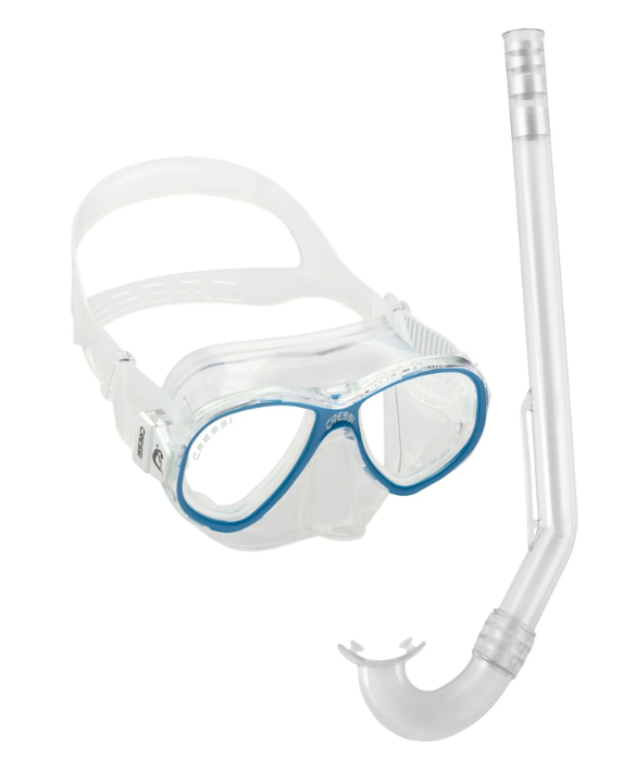 Cressi Perla Mare Junior Snorkel and Mask Combo - Blue