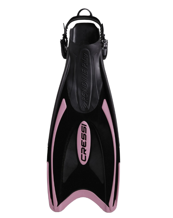 Cressi Palau Dive Fins - Black/Pink - Front