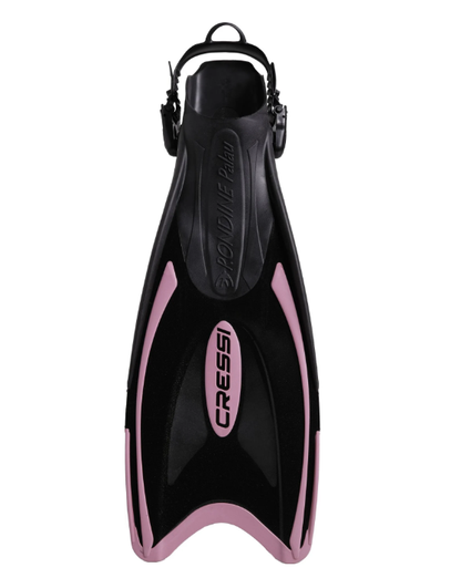 Cressi Palau Dive Fins - Black/Pink - Front