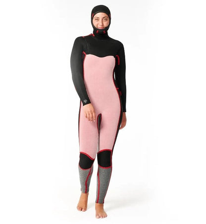 Rip Curl Dawn Patrol 5/4mm Women's Chest Zip Hooded Wetsuit 2025 - Black