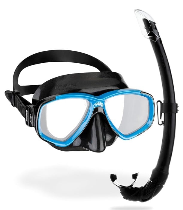 Cressi Perla + Mexico Mask and Snorkel Combo - Black/Blue