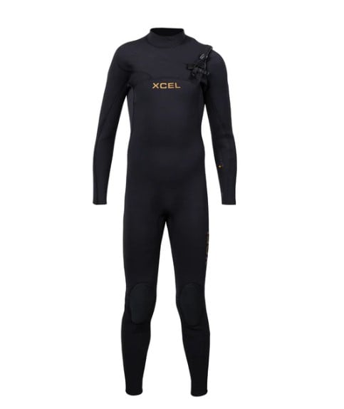 Xcel Comp + 4/3mm Kids Chest Zip Wetsuit - Black