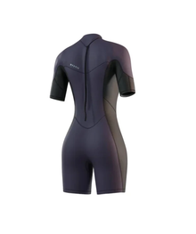 Mystic Brand Womens Back Zip Flatlock 3/2mm Shorty Wetsuit 2025 - Deep Purple