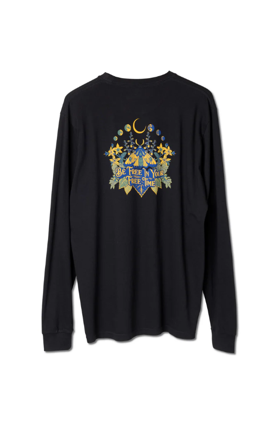 Kavu Free Time Mens Long Sleeve T-Shirt - Black