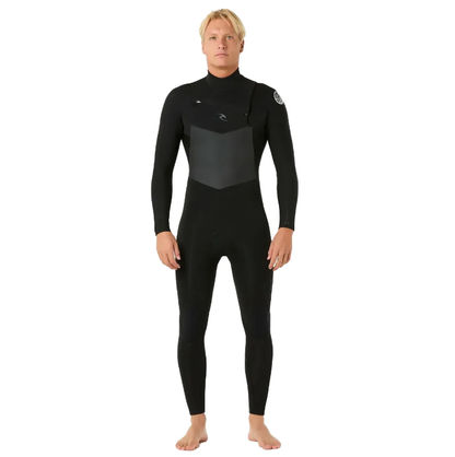 Rip Curl Dawn Patrol 4/3mm Chest Zip Wetsuit - Black