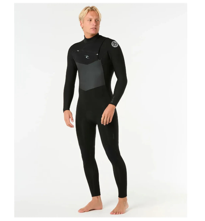 Rip Curl Dawn Patrol 4/3mm Chest Zip Wetsuit 2025 - Black