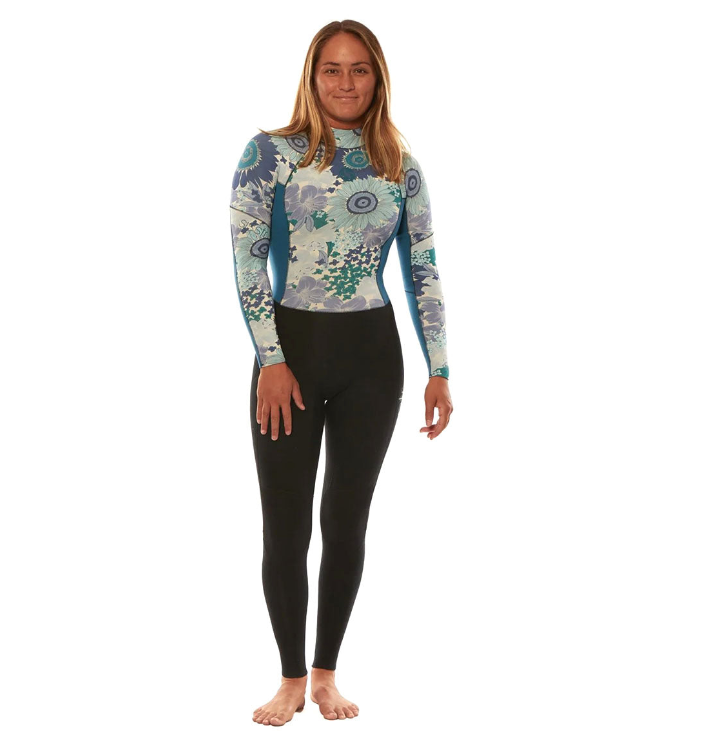 Sisstrevolution Summer Seas 3/2mm Womens Back Zip Wetsuit - Laguna