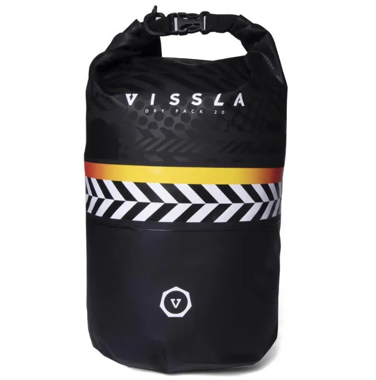 Vissla 7 Seas 20L Dry Pack - Black/Yellow