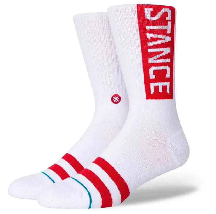 Stance Socks OG Crew - White/Red