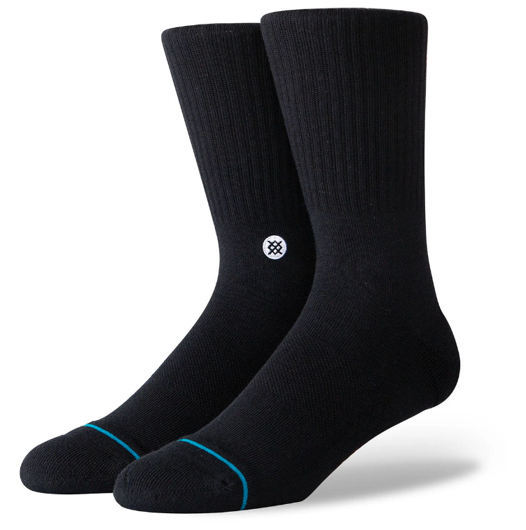 Stance Socks Icon Crew Socks - Black/White