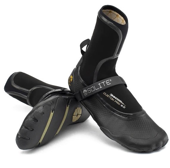 Solite Custom Pro 2.0 3mm Wetsuit Boots - Black/Gum