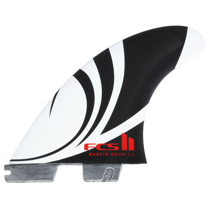 FCS II Sharp Eye PC Tri Quad Medium Fins - Black/White