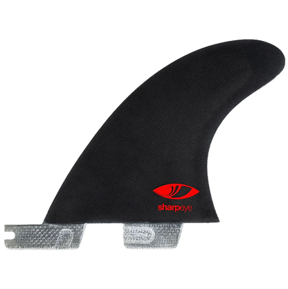 FCS II Sharp Eye PC Tri Quad Medium Fins - Black/White