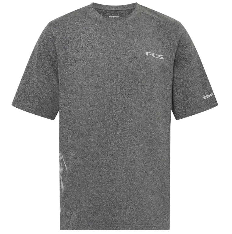 FCS UV Surf Short Sleeve Mens Tee - Heather Grey